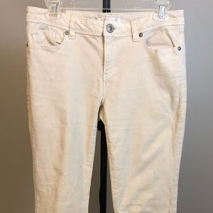 Cream Lauren Conrad mini cord pants